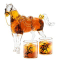 Kollea Birthday Gifts for Men Dad, Horse Whiskey Decanter Set with 2 Cowboy Glasses, Liquor Dispenser for Home Bar, Alcohol Gift for Boyfriend, Husband, Brother, Bourbon Vodka, Anniversary, Christmas