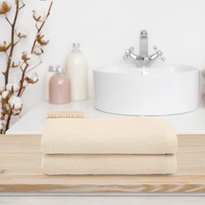 Set of 2 Turkish Cotton Fingertip Towels - Ultra Soft & Absorbent