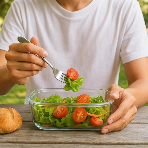 Neoflam Oval Glass Meal Prep Container with Airtight Lid – Bento Lunch Box with Vent, Reusable Kitchen Food Storage Canister, Microwave, Oven & Dishwasher Safe (39oz, 1.2 Liter, 4.8 cups)