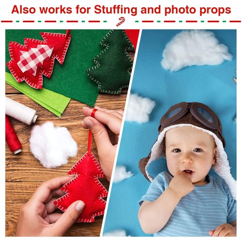 Biggun 30oz Fluffy Fake Snow Decorations - Christmas Artificial Snow Blanket, Indoor Xmas Faux Snow Fiber Cotton Snow Fluff for Winter Christmas Village Tree Decorating, Gifts for Women