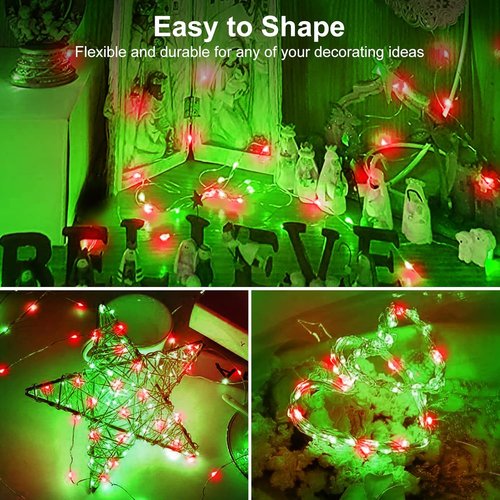 Btfarm 30 Pack Fairy Lights - Battery Operated 7ft Twinkle Lights | Waterproof Mini Silver Wire for Christmas & Weddings