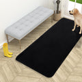 OLANLY Dog Door Mat - Absorbent Non-Slip Chenille Mat for Muddy Paws | 54x24 Inches, Quick Dry, Black