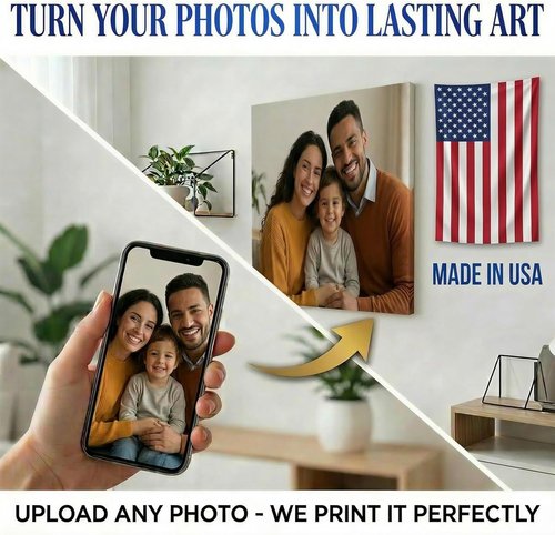 IUI Custom Canvas Prints - Personalized Framed Wall Art for Home Decor | Perfect Gift for Family & Pets (24"L × 32"W)
