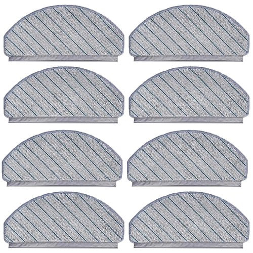 Frexusuent Mop Pads Accessories for ECOVACS DEEBOT T10 Plus/DEEBOT N20 Plus, for Yeedi C12 Pro Plus Robotic Robot Vacuum, 8 Pcs Washable and Reusable Microfiber Mop Pads Replacement Part