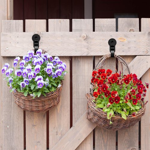 DINGEE 48 Pack Light Clips, Outdoor String Lights Hangers, Black Small Screw Hooks for Patio, Plants, Wind Chimes