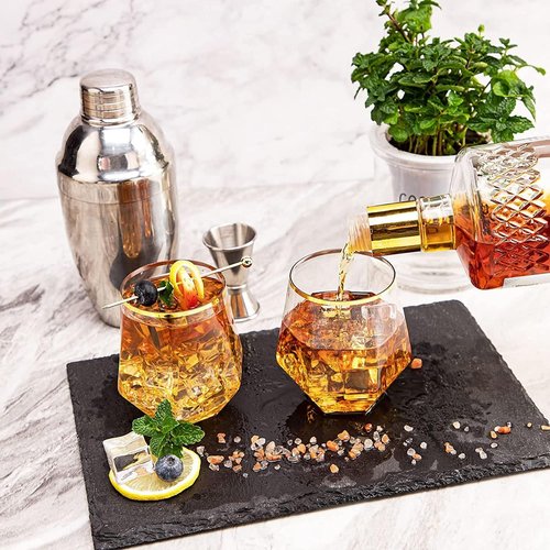 Hyuetrsa 100 Pcs 12 Oz Plastic Wine Cups Gold Rim Plastic Diamond Wine Glass Disposable Stemless Wine Glasses Unbreakable Diamond Wine Glasses for Housewarming Birthday Party Wedding
