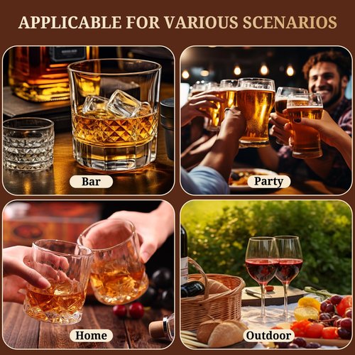 Electric Whiskey Smoker Kit - 6 Wood Chip Flavors, Built-in Lighter&Ambient Light, No Butane Needed Rechargeable Cocktail Old Fashioned Bourbon Smoker Kit, Christmas Birthday Gift for Men Dad Husband
