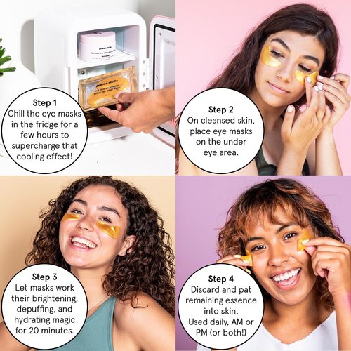 Grace & Stella Under Eye Mask - Award-Winning Gel Patches to Reduce Dark Circles & Puffiness | 24 Pairs, Blue
