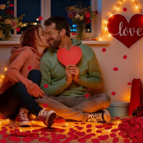 SITUMEIZI 400PCS Fake Red Rose Petals Artificial Silk Flower Red Petals for Romantic Night for Her Set Valentine's Day, Wedding, Proposal Anniversary Decorations