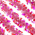 33ft Valentine Garland, Metallic Tinsel Decor |Red, Pink & White Sparkling Heart Garland with Glitter, Perfect for Wall, Party, and Photo Backdrop Valentine's Day Decorations.