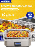 SMARTAKE Disposable Roaster Liners - 10 Count for 16-22 Quart Roasters | Instant Cleanup, 18 x 34 Inch