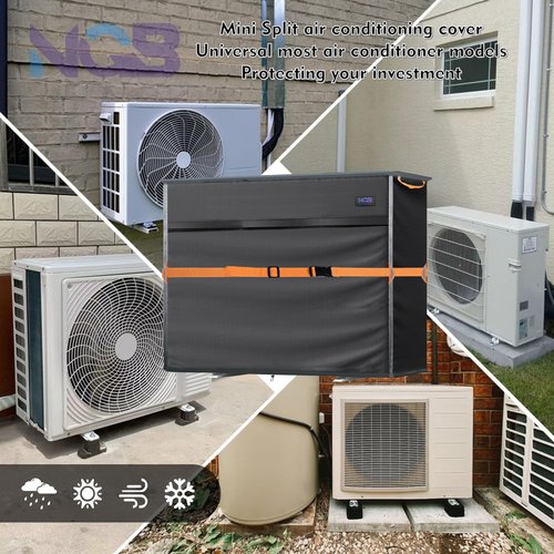 NGB Mini Split Air Conditioner Cover for Outside Units,600D Waterproof Air Conditioner Mini Split Cover,Outdoor Rectangular Air Conditioner Covers for AC Units, Fits up to 32.3" L x 13.7" W x 24" H.