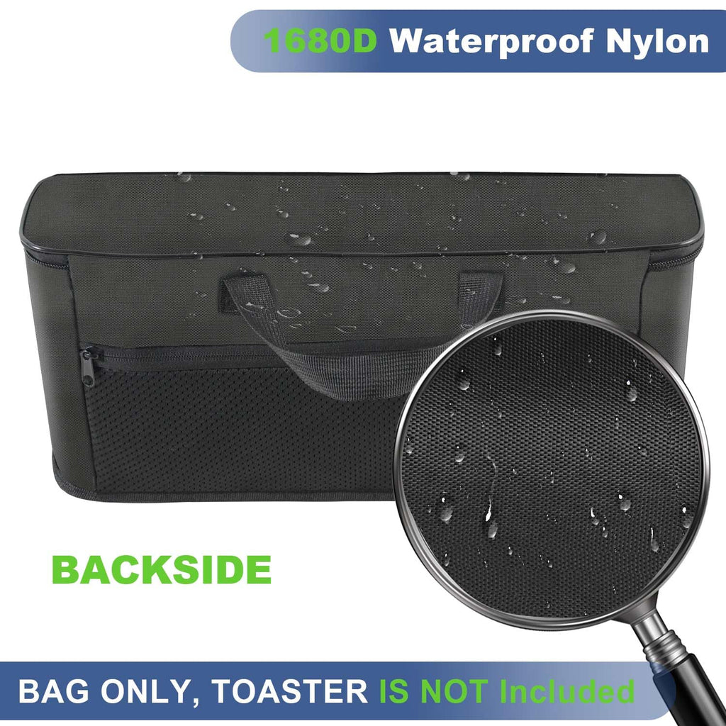 NUENSS-ROR Carrying Bag for Bella 2 Slice Slim Toaster, Portable Outdoor Toaster Travel Carrier Bag Case for Bella, Waterproof & Heat-Resistant 2 Slice Bread Maker Bag with Aluminum Foil Lining