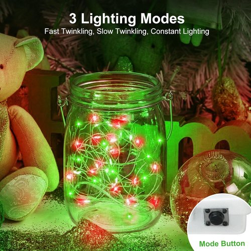 Btfarm 30 Pack Fairy Lights - Battery Operated 7ft Twinkle Lights | Waterproof Mini Silver Wire for Christmas & Weddings