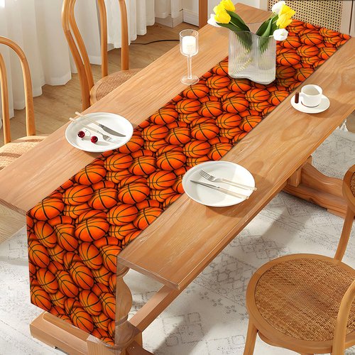 Nepnuser Basketball Table Runner Senior Night 2026 Sports Ball Themed Graduation Party Decoration Home Kitchen Dining Room Decor