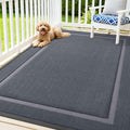 OLANLY Waterproof Front Door Mat - All-Season Indoor/Outdoor Doormat, Sturdy Natural Rubber, 71x47, Light Grey
