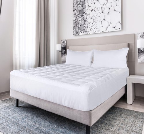 Utopia Bedding Queen Mattress Pad, Quilted Fitted Premium Mattress Protector, Deep Pocket Cover Stretches up to 16 Inches, Fluffy Pillow Topper (60x80 Inches, White)