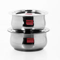 Sumeet Stainless Steel Cookware Set With Lid, 1.1, 1.6 L, 2 Piece (Steel)