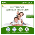 Four Seasons Essentials King Size Waterproof Mattress Protector - Cooling Viscose derived from Bamboo Fitted Sheet Mattress Cover - Quilted Jacquard Pad Protects from Dust Allergens
