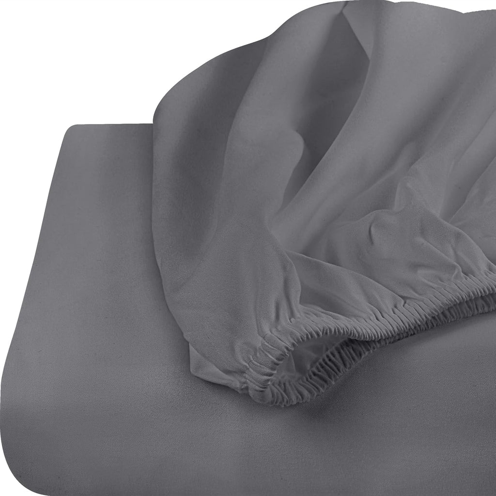 Utopia Bedding Queen Fitted Sheets - Soft Brushed Microfiber | Deep Pockets, Fade Resistant (Grey, 2-Pack)