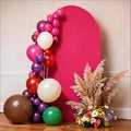Skiennix 7.2 FT Hot Pink Spandex Arch Backdrop Cover - Perfect for Weddings & Events