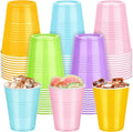 Kochorie 12 Ounce Disposable Plastic Cups - 50 Pack in Pastel Rainbow for Parties & Events