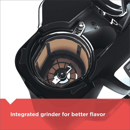 Black+Decker 12-Cup Coffeemaker - Mill and Brew Functionality, Sleek Black Design, CM5000B