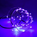 Karlling USB Plug in LED Fairy Lights,2 Packs of 50 LED Bulbs 16 Ft Silver Wire Waterproof Starry String Lights for Bedroom Patio Garden Party Wedding Commercial Lighting (Purple)