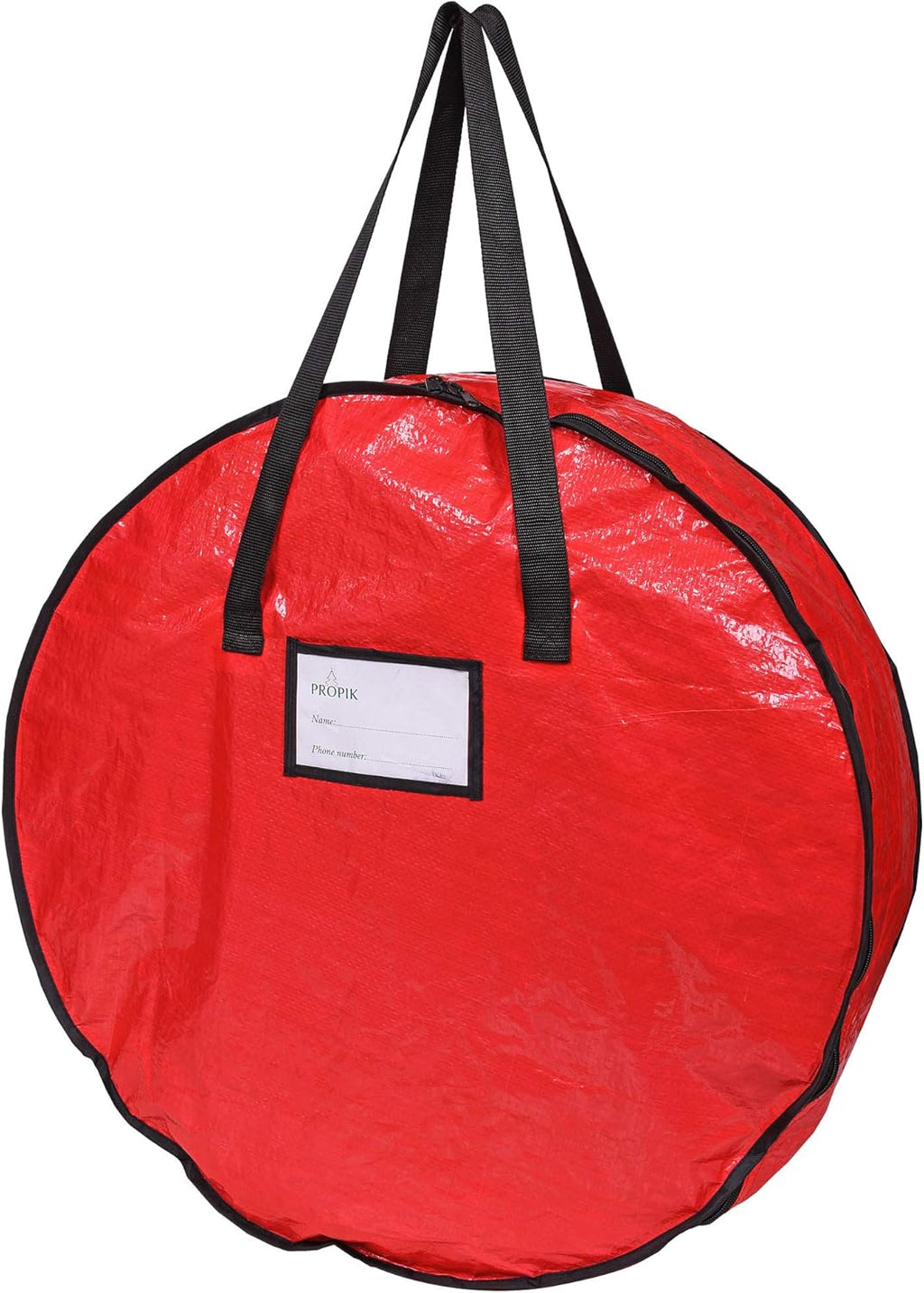ProPik Christmas Wreath Storage Bag - Heavy-Duty Tear-Resistant Holiday Container | 36” X 8” (Red)