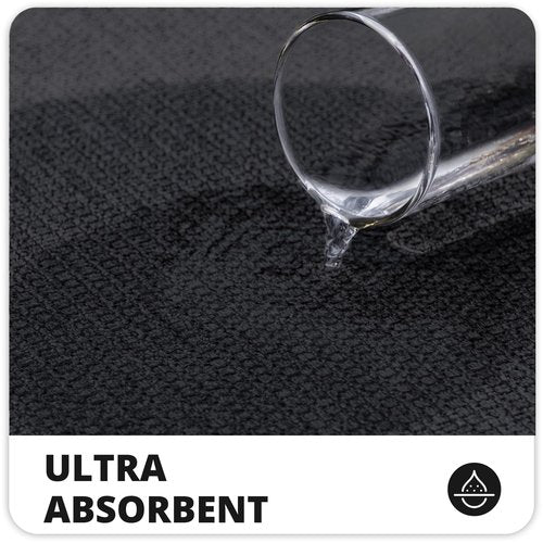 Bath Mat,Ultra Thin Bathroom Rugs,Rubber Bath Mats for Bathroom,No Slip Bath Rugs,Quick Dry,Machine Washable,Low Pile,Absorbent,Shower Outside,Sink,Home Decor Accessories.Black,1'5"x2'3"(17x27inch)