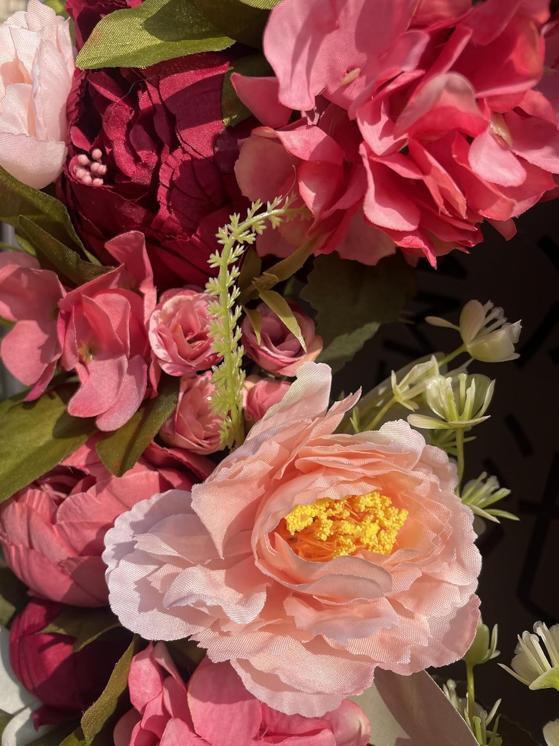 Peony Wreaths | 24-Inch Large Spring Wreath - Lush Handmade Design for Front Door & Outdoor Decor