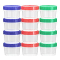 SGKSUN Salad Dressing Container Reusable 12 Pcs - 2 Oz Sauce Container to Go With Leak-Proof Twist Top Lids, Plastic Seasoning Containers, Meal Preparation Containers, Picnic essentials