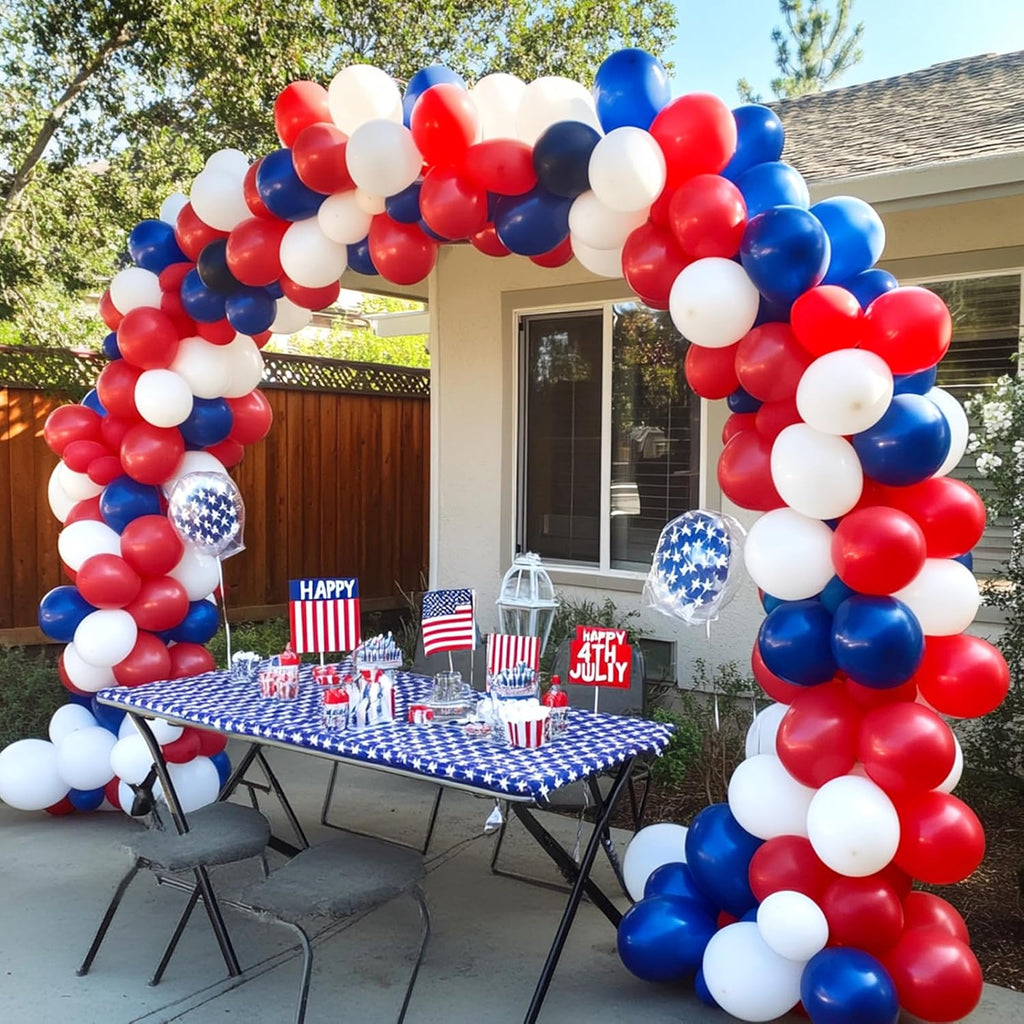 RUBFAC Red Balloons Set - 135 Pieces in Various Sizes for Garland & Arch | Perfect for Christmas & Birthday Decorations