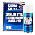 Sheila Shine 3oz Stainless Steel Cleaner and Polish - Cleans, Polishes & Protects Kitchen Appliances, Refrigerators, Sinks, Ovens & Grills - Stainless Cleaner Spray for Residue & Streak Free Shine