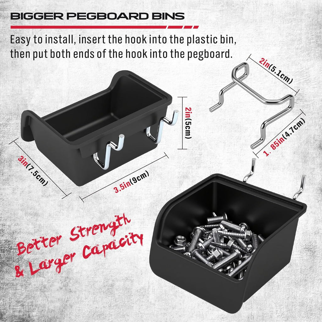 Skiennix 121-Piece Pegboard Hooks Set - Durable Metal Accessories for Organized Tool Storage