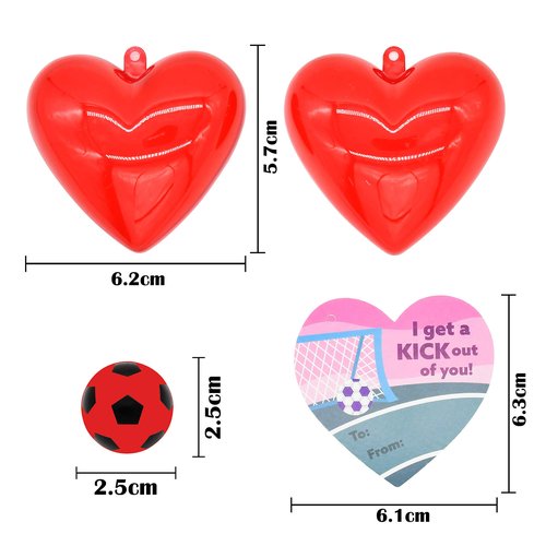 JOYIN 28 Packs Kids Valentine Day Sports Bouncy Ball with Prefilled Hearts and Valentine Cards for Kids Valentine Classroom Exchange, Kids Bouncy Balls for Class Exchange Game Prize