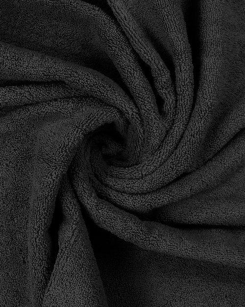 ARC HOME Bath Towels Set of 6 – Medium Size 24x48 Inches – 100% Cotton Terry – Soft, Quick Dry & Absorbent – Black Bathroom Towels for Spa, Gym, Pool & Daily Use