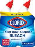 Clorox Toilet Bowl Cleaner - Bleach Formula for Deep Cleaning - 24 Fl Oz, Pack of 2