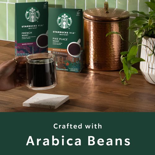 Starbucks VIA Instant Coffee Packets, Single Serve, Dark Roast Coffee, Italian Roast, 96 Packets