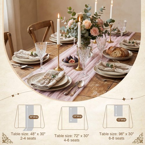Tegeme Pink Table Runner 120 Inch 10 ft Sheer Gauze Glitter Foil Tulle Runner Cheesecloth Sequin Table Decorations for Wedding Anniversary Holiday Birthday Party Decor
