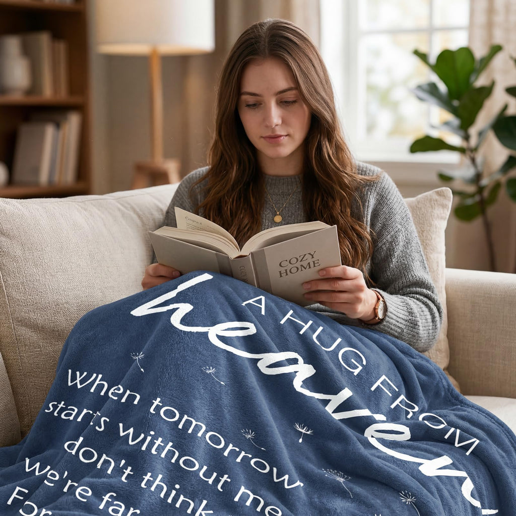 Glydein Sympathy Gifts for Loss of Loved One, Soft Flannel Memorial Blanket, Bereavement Gift Idea, Grief Sorry for Your Loss for Mom Dad Grandma Grandpa Sister - 50‘’ X 60‘’