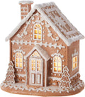 One Holiday Way 12-Inch Lighted Gingerbread House - Elegant Christmas Village Tabletop Decoration w/Timer