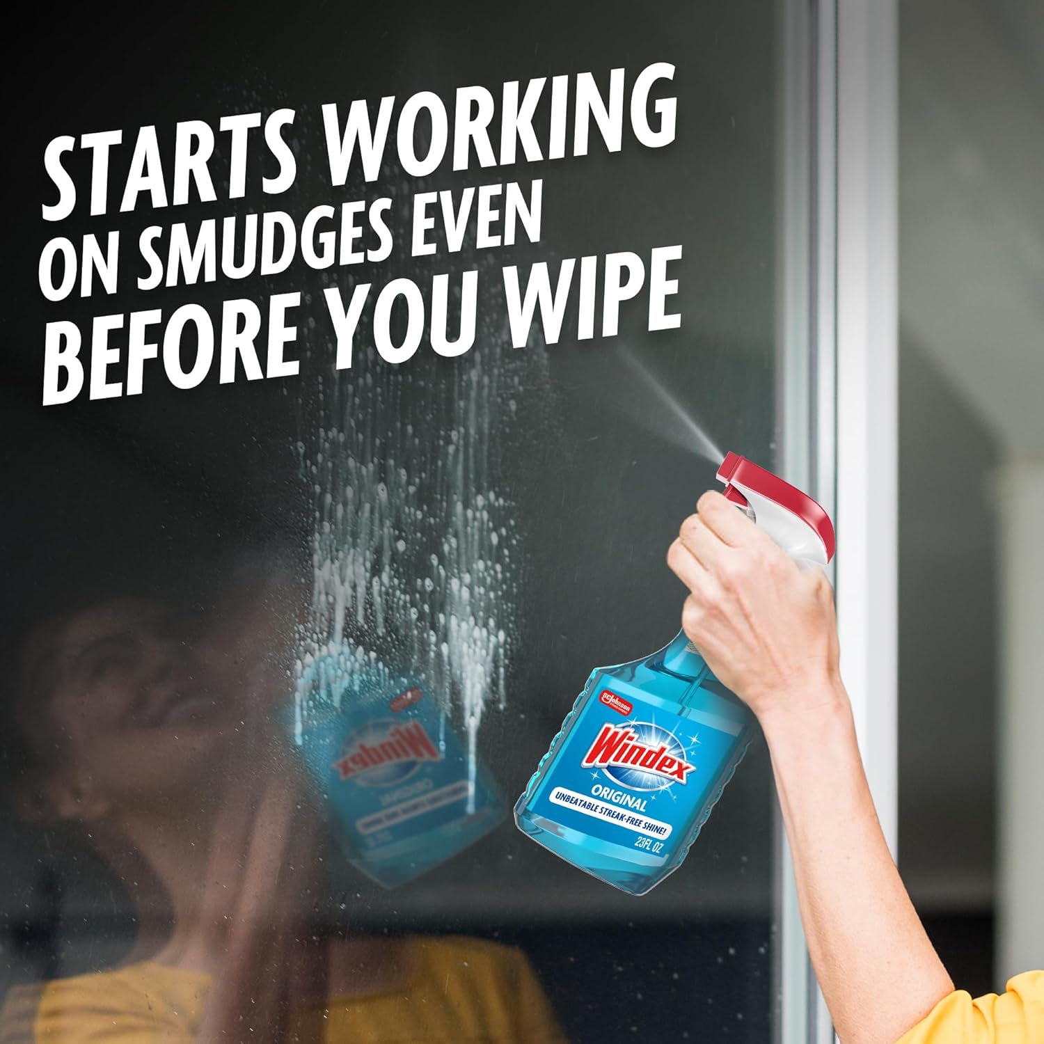 Windex Glass & Window Cleaner Refill - Eco-Friendly 100% Recycled Plastic, Original Blue Scent, 2L (Pack of 2)