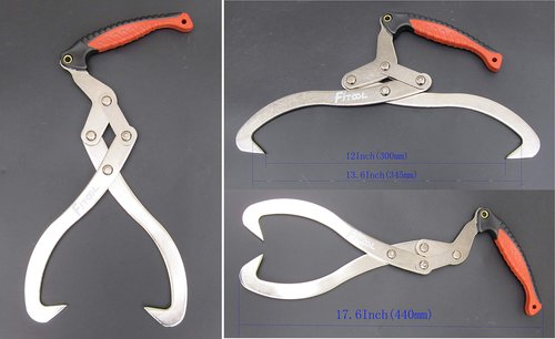 FITOOL 12 Inches (300MM) Log Carrier, Log Tongs, Log Lifting Hook, Timber's Tongs for Lifing Logs, Total Length 17.6 Inches