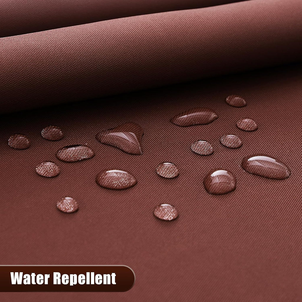 OLANLY Luxury Ombre Shower Curtain Set - Waterproof & Washable | Brown & White, 72x72 Inches