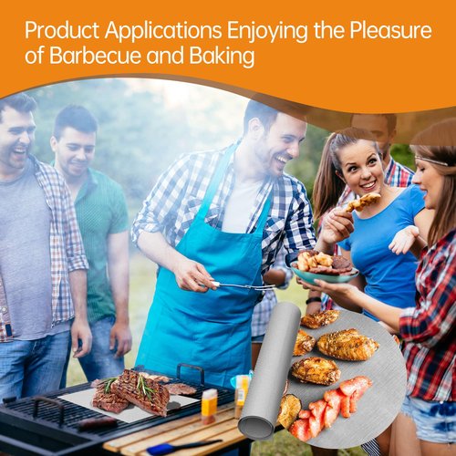 UBeesize 2 Pack Thickened Silver Oven Liners for Bottom of Oven BPA & PFOA Free, Reusable 16x24 Inch Heavy Duty Non Stick Teflon Oven Mats, Fit Electric Gas Toaster Convection Microwave Ovens Grills