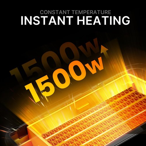 MORENTO Space Heater, Portable Space Heaters for indoor Use, Auto Temperature Control, LED Display Electric Heater, ECO Mode & 0-12H Timer, Quiet Heaters for Office, Bedroom, Home (Black, 1 Pack)