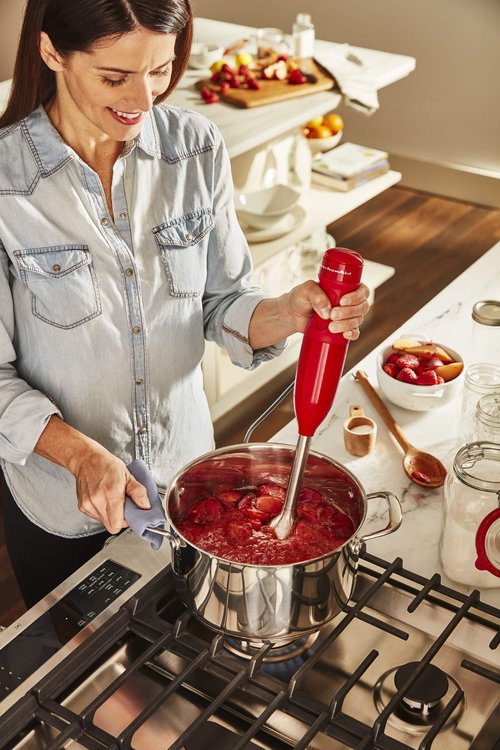 KitchenAid KHB1231QHSD 100 Year Limited Edition Queen of Hearts Corded Hand Blender, 3 Speed, Passion Red