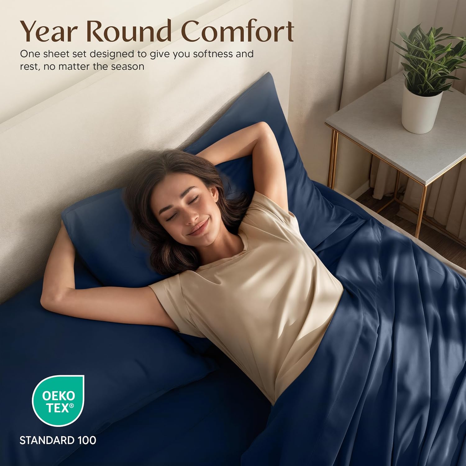 Utopia Bedding Twin Sheet Set - Soft & Breathable Microfiber, 3-Piece Bed Sheets, Navy Blue