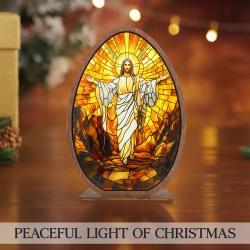 He is Risen Gifts for Adults, Easter Decor Resurrection Scene Empty Tomb, Christian Table Decorations Indoor, Catholic Cross Jesus Religious Easter Gifts Decor (Jesus)